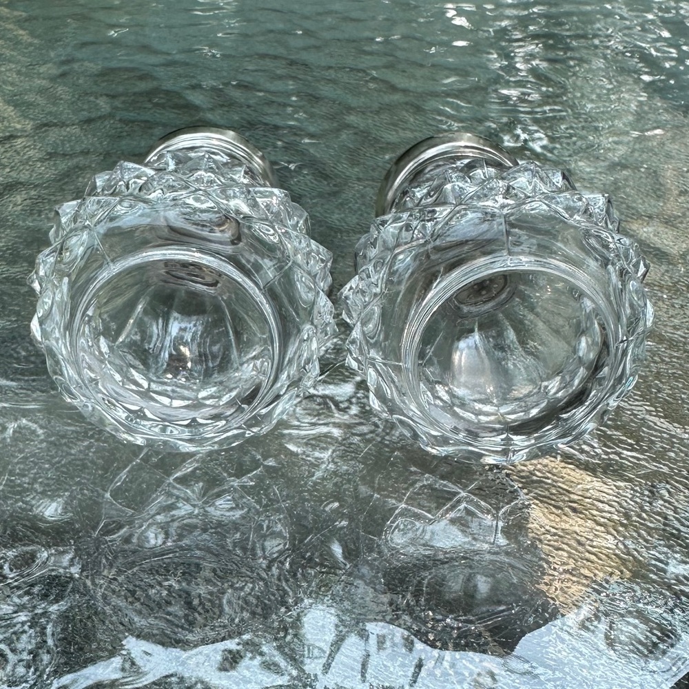 Vintage Cristal D'Arques Cut Crystal Salt & Pepper Shakers - Picture 4 of 6